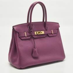 مملوكة مسبقًا حقيبة هيرمس بيركين 30 جلد توغو انيمور إكسسوار مطلي ذهبي