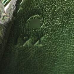 Pre Owned حقيبة هيرمس باسيه جايد جلد تمساح أخضر