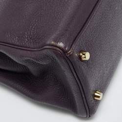 مملوكة مسبقًا Hermes Kelly Retourne 32 Ultraviolet Togo Leather Gold Finish Bag