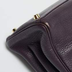 مملوكة مسبقًا Hermes Kelly Retourne 32 Ultraviolet Togo Leather Gold Finish Bag
