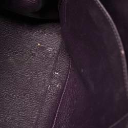 مملوكة مسبقًا Hermes Kelly Retourne 32 Ultraviolet Togo Leather Gold Finish Bag