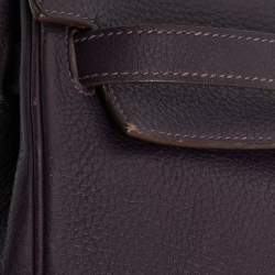 مملوكة مسبقًا Hermes Kelly Retourne 32 Ultraviolet Togo Leather Gold Finish Bag