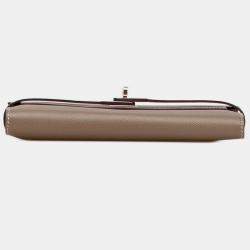 مملوكة مسبقًا Hermes Kelly Wallet Long Etoupe Greige Epsom Leather