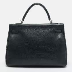 مملوكة مسبقًا حقيبة هيرمس كيلي ريتورن 35 جلد توغو أسود إكسسوار مطلي بلاديوم