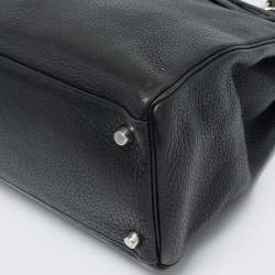 مملوكة مسبقًا حقيبة هيرمس كيلي ريتورن 35 جلد توغو أسود إكسسوار مطلي بلاديوم