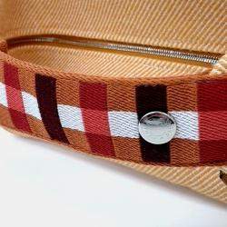 Pre Owned Hermes Orange Fabric Bride-a-Brac Case GM