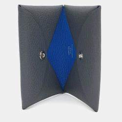 Pre Owned حافظة بطاقات هيرميس كالفى جلد أسود