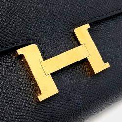 مملوكة مسبقًا Hermes Black Leather Constance Long To Go