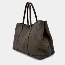Pre Owned Hermes Brown Leather Garden Party 36