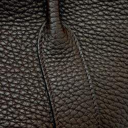 Pre Owned Hermes Brown Leather Garden Party 36