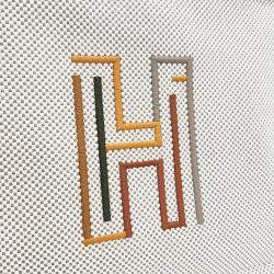 Pre Owned علبة هيرمس لابيرنث قماش كريمي صغيرة