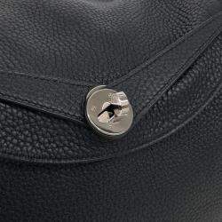 Pre Owned Hermes Black Leather Lindy 30