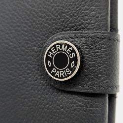 Pre Owned Hermes Black Leather R.M.S. Card Wallet