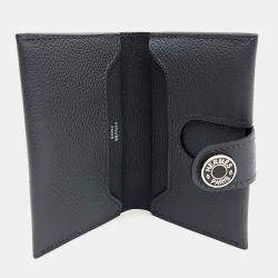 Pre Owned Hermes Black Leather R.M.S. Card Wallet