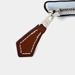 Pre Owned محفظة هيرمس جلد حريري أزرق طويلة