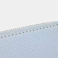 Pre Owned محفظة هيرمس جلد حريري أزرق طويلة