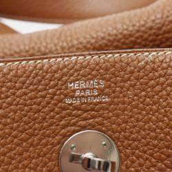 مملوكة مسبقًا حقيبة هيرمس ليندي 30 جلد توريلون كليمنس بني كتف