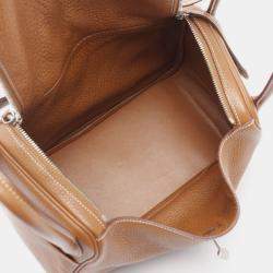 مملوكة مسبقًا حقيبة هيرمس ليندي 30 جل�د توريلون كليمنس بني كتف