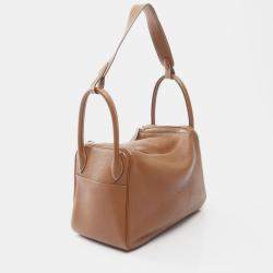 مملوكة مسبقًا حقيبة هيرمس ليندي 30 جلد توريلون كليمنس بني كتف