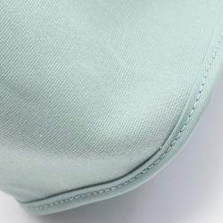 مملوكة مسبقًا Hermes Cabag PM Green Ciel Brown Toile Officier Leather Tote Bag