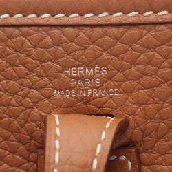 Pre Owned حقيبة هيرمس إفلين 16 جلد كليمنس ثوريلون ذهبي للكتف