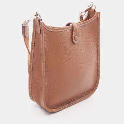 Pre Owned حقيبة هيرمس إفلين 16 جلد كليمنس ثوريلون ذهبي للكتف