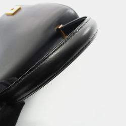 مملوكة مسبقًا Hermes Piano Black Box Calf Leather Handbag