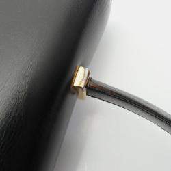 مملوكة مسبقًا Hermes Piano Black Box Calf Leather Handbag