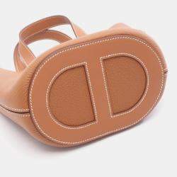 Pre Owned حقيبة يد هيرمس إن ذا لوب 18 جلد توريلون كليمونس ذهبي