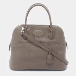 مملوكة مسبقًا Hermes Bolide Etain Taurillon Clemence Leather Shoulder Bag