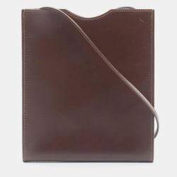 Pre Owned حقيبة كتف هيرمس أومينتو جلد عجل بني بوكس