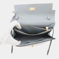 مملوكة مسبقًا Hermes Kelly Wallet Long To Go Green Pantan Epsom