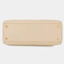 Pre Owned Hermes Kelly Retourne Parchement Togo Leather Size 35
