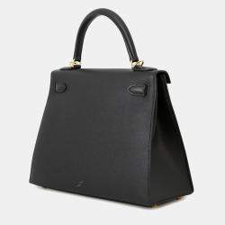 Pre Owned Hermes Kelly Sellier Black Epsom Size 28