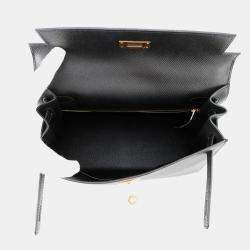 Pre Owned Hermes Kelly Sellier Black Epsom Size 28