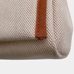 مملوكة مسبقًا هيرميس حقيبة هيرباج صغيرة الحجم قماش فوفه جلد فاش هنتر مع سحاب