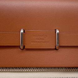 مملوكة مسبقًا هيرميس حقيبة هيرباج صغيرة الحجم قماش فوفه جلد فاش هنتر مع سحاب