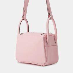 مملوكة مسبقًا حقيبة هيرمس ليندي روز ساكورا جلد سويفت مقاس ميني