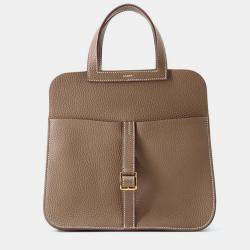 Pre Owned Hermes Halzan Etup Taurillon Clemence Size 25
