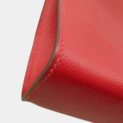 Pre Owned حقيبة كتف هيرميس كليش روج كور إيفرغراين حجم 21