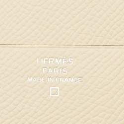 مملوكة مسبقًا Hermes Bearn Nata/Beige Sable Epsom Leather and Crocodile Compact Wallet