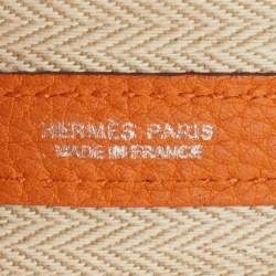 Pre Owned حقيبة هيرمس "جاردن بارتي 36" جلد نيجوندا برتقالي توت