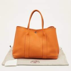 Pre Owned حقيبة هيرمس "جاردن بارتي 36" جلد نيجوندا برتقالي توت