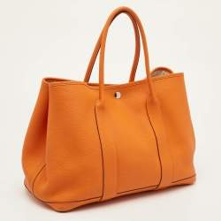 Pre Owned حقيبة هيرمس "جاردن بارتي 36" جلد نيجوندا برتقالي توت