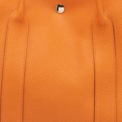 Pre Owned حقيبة هيرمس "جاردن بارتي 36" جلد نيجوندا برتقالي توت