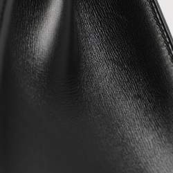 مملوكة مسبقًا حقيبة هيرمس كيلي سوليير 28 جلد كالف بوكس أسود إكسسوار مطلي ذهبي