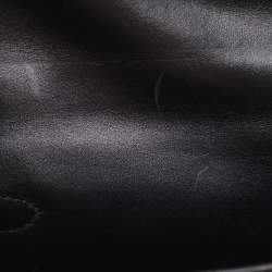 مملوكة مسبقًا حقيبة هيرمس كيلي سوليير 28 جلد كالف بوكس أسود إكسسوار مطلي ذهبي