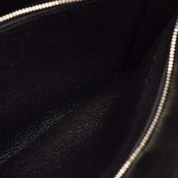 مملوكة مسبقًا Hermes Jypsiere 28 Palladium Finish Black Taurillon Clemence Leather Shoulder Bag