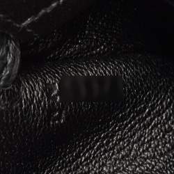 مملوكة مسبقًا Hermes Jypsiere 28 Palladium Finish Black Taurillon Clemence Leather Shoulder Bag