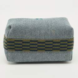 Pre Owned حقيبة هيرمس برايد أيه براك إتش نات كانفاس أبسي بلو